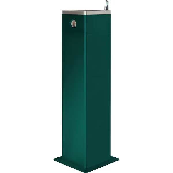 Outdoor Pedestal Drinking Fountain, Green Powder Coat, Global Industrial, Mfr#: 761223GN